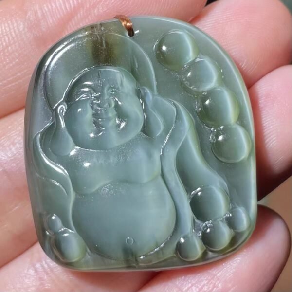 Hotan Jade Cat's Eye Buddha Jewelry