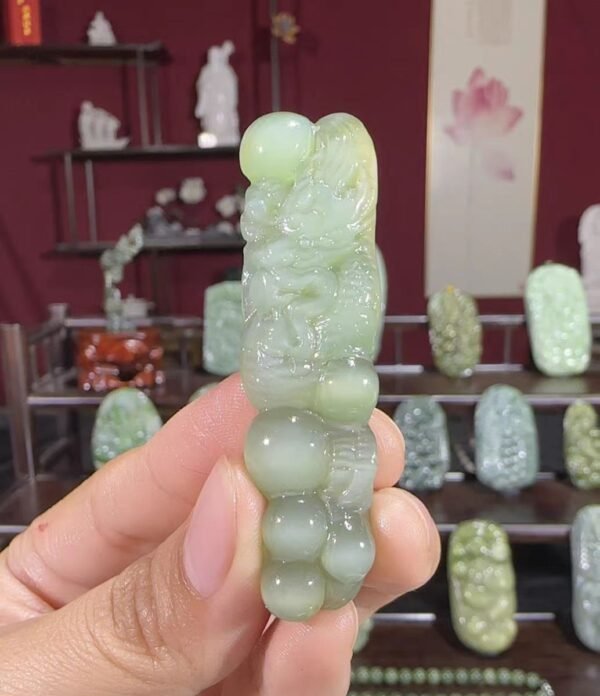 Cat’s Eye Hetian Jade Dragon Pendant – A Symbol of Power and Fortune